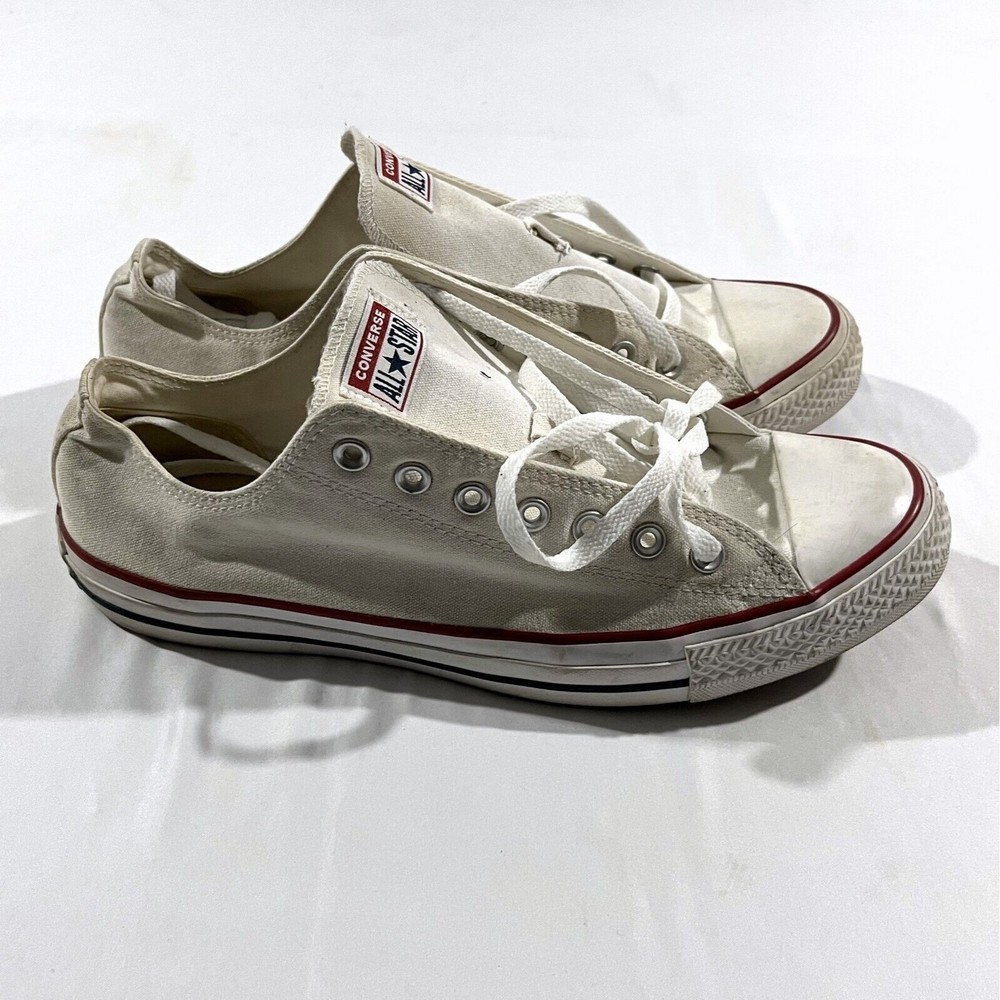 Converse Chuck Taylor All Star Lace Up White Lace Shoes Sneakers Men 11 Women 13